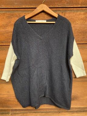 ULLA JOHNSON Oversized Wool Blend V-Neck Sweater